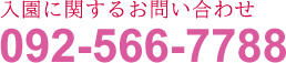 入園に関するお問い合わせ 092-566-7788